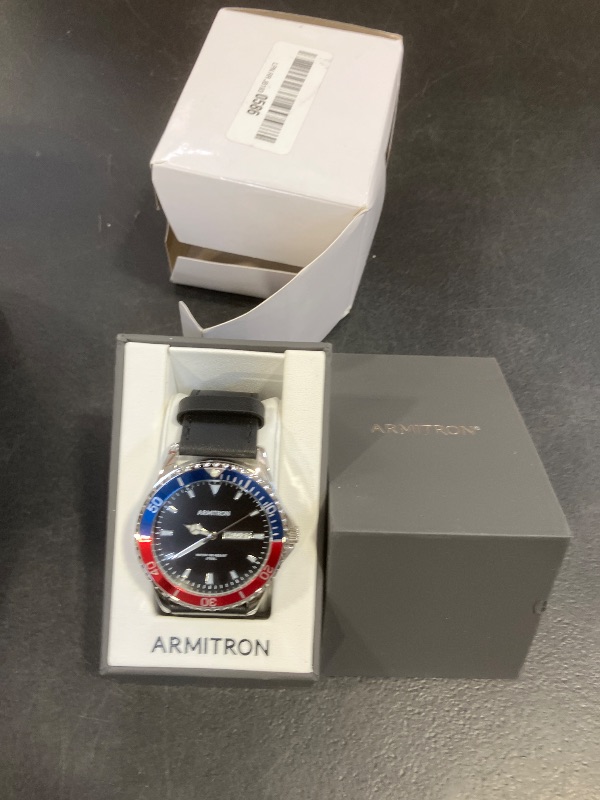 Photo 1 of Armitron Men's Day/Date Function Dial Leather Strap Watch, 20/5483