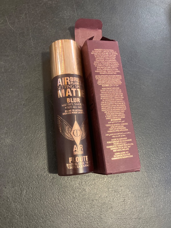 Photo 1 of Charlotte Tilbury Airbrush Flawless Matte Setting Spray - Ultra-Fine Mist to Prime & Set Face Makeup For Up to 16Hr - Soothes, Blurs Pores & Calms Skin (3.3oz)