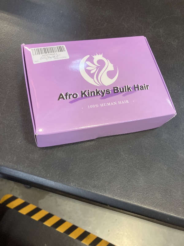 Photo 1 of 10 Inch Bob Afro Kinkys Bulk Human Hair 2 Bundle 100g Spring Twist Hair 4C Kinky Curly Human Braiding Hair for Mini Twists/Repair Locs Soft Quality Human crochet hair for Black Women Girl Kids