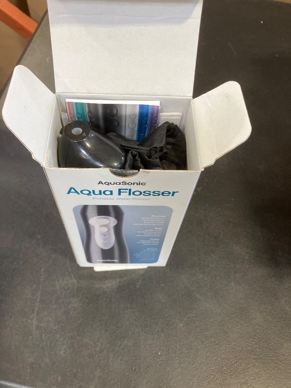 View 2 of AquaSonic Aqua Flosser - Cordless Rechargeable Water Flosser for Teeth - Waterproof, Portable Oral Irrigator for Dental Cleaning with 5 Jet Tips – Braces Home Travel