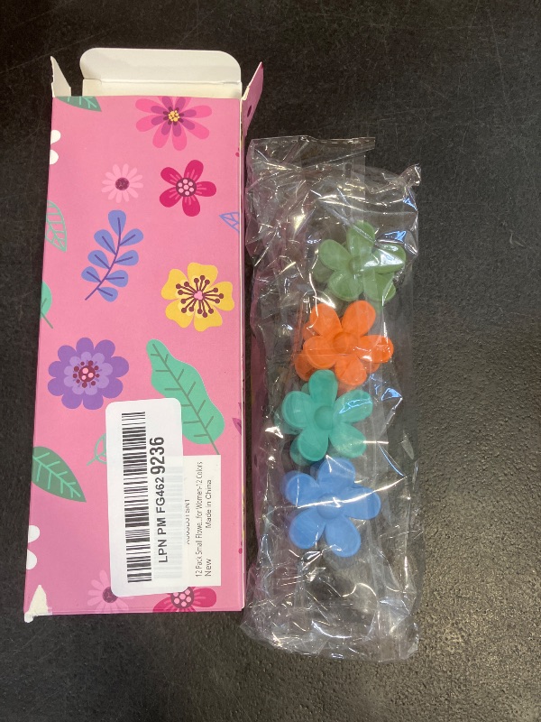 Photo 1 of YosaiHom 12 Pack Small Flower Hair Claw Clips for Kids Girls, Tiny Hair Clips for Thin Thick Hair,1.37 Inch Mini Jaw Clips Strong Hold Non Slip Hair Accessories Clamps for Women-12 Colors