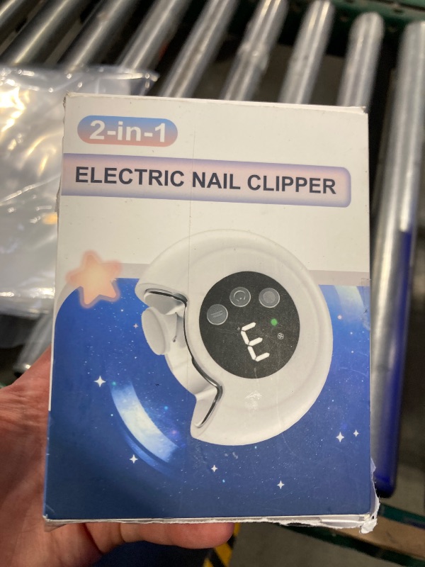 Photo 1 of 2-in-1 Electric Nail Clipper, Baby Nail Clipper with File & 3 Speed Gears, Baby Nail Trimmer Electric with LED Light & Storage Box, Automatic Nail Clippers for Baby, Adult, Seniors