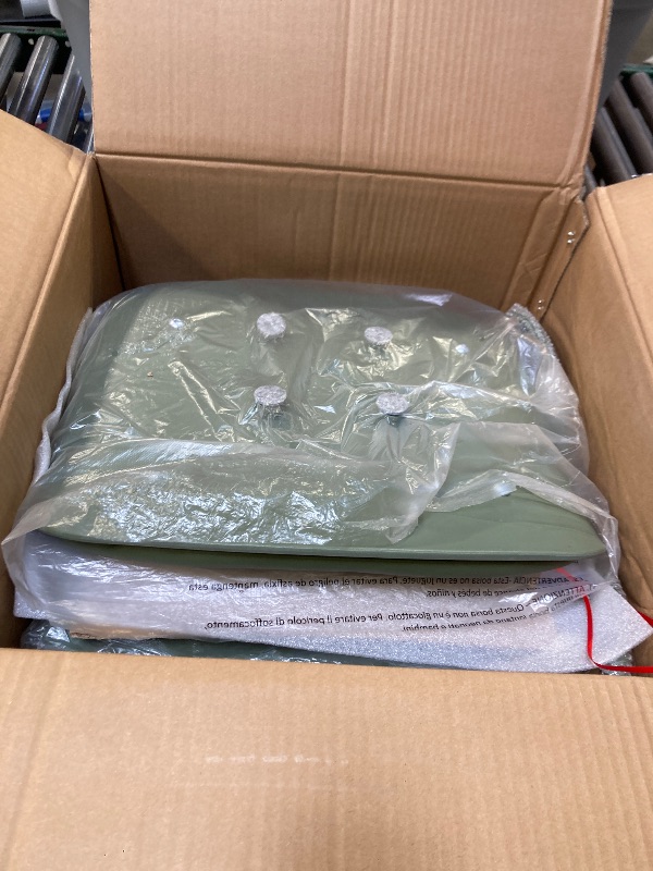 Photo 1 of *USED* Kidol & Shellder Bar Stools Set of 2 green Adjustable Swivel Counter Height Stools, Modern PU Leather Upholstered with Back Solid Color Barstools for Kitchen Island