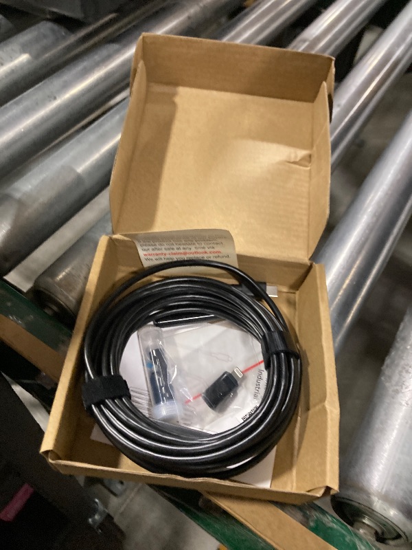 Photo 1 of [Dual-Lens] Endoscope Camera with Light, 1920P HD Borescope with 8+1 Adjustable LED Lights, IP67 Waterproof 16.5FT Semi-Rigid Snake Cord Inspection Camera for iPhone, iPad and Android Phone (Type C)