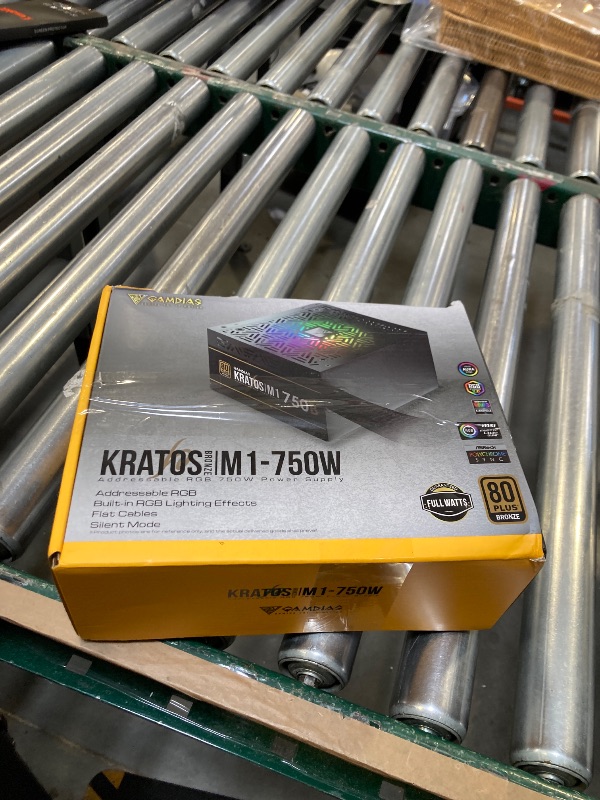 Photo 1 of GAMDIAS RGB Gaming PC Power Supply 750W 80 Plus Bronze Certified 750 Watt PSU for Computers with Active PFC, Kratos M1-750B