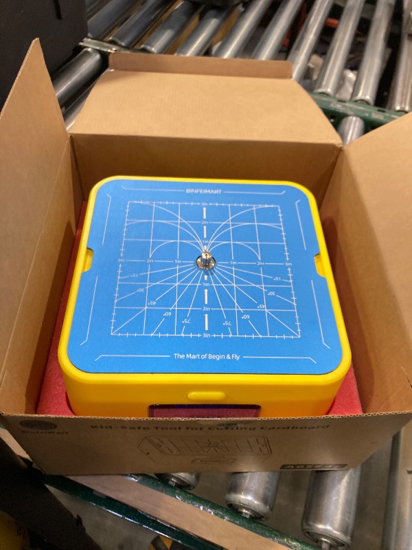 Photo 1 of BinfeiMart | Kid-Safe Cardboard Cutting Toy for Ages 4+ | STEM Educational Electric Craft Tool with Lighted Scrap Drawer & Durable Aluminum Panel