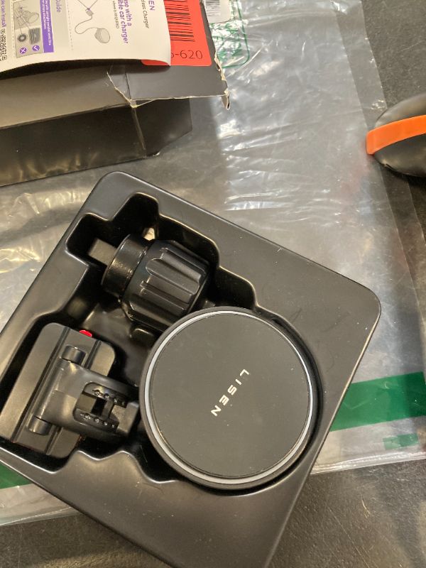 Photo 1 of LISEN 15W MagSafe Car Mount Charger,Travel MagSafe Charger,Wireless Car Charger,Magnetic Phone Holder for Car,Phone Holders for Your Car Accessories for Women Men Jeep Ford for iPhone 17-12,Samsung