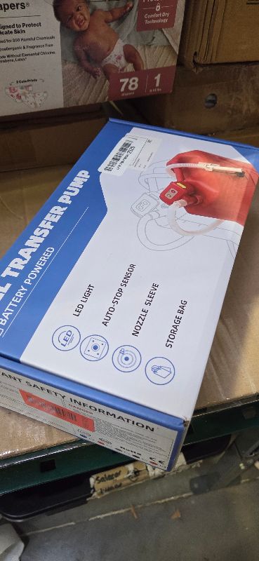 Photo 1 of Rechargeable Fuel Transfer Pump with Auto-Stop & Leak Protection, 3.4 GPM Automatic Gas Can Pump with 71" Extra Long Hose, Portable Lithium Battery Gas Transfer Pump for Oil, Diesel, Gasoline