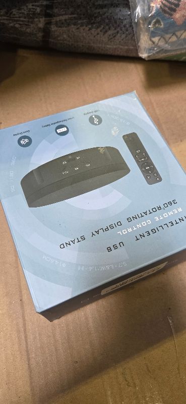 Photo 1 of JAYEGT Motorized Rotating Display Stand, 5.74inch /22lbs Load, 360 Degree Electronic Turntable Display Stand for Photography Products Shows , Jewelry, with 5 Colors Backgrounds (Black/Remote Control)