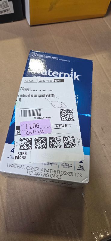 Photo 1 of Waterpik Cordless Pearl Rechargeable Portable Water Flosser for Teeth, Gums, Braces Care and Travel, Extra Quiet, 4 Flossing Tips - ADA Accepted, WF-13 Black, Amazon Exclusive