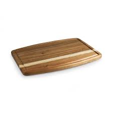 Photo 1 of 10" Ovale Acacia Cutting Board, (Acacia Wood)