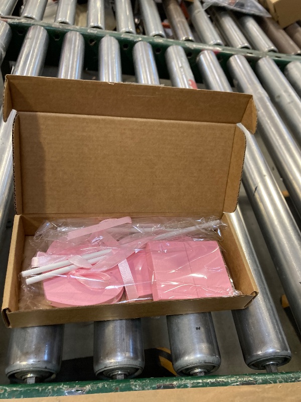 Photo 1 of 3 Pcs Valentines Day Tiered Tray Decor Set Wooden Heart Tables Centerpiece Valentine's Day Pink Red Wooden Heart Table Decor for Rustic Living Room Bookshelf Weddings Parties Home Tables Decor