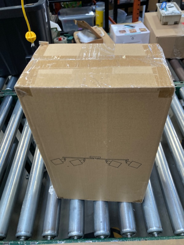 Photo 1 of 4 Light Track Lighting Kit, Black 4 Way Modern Flexible Ceiling Spotlight, Industrial LED Wall Light for Kitchen Cabinet Gallery Bar Hallway Living Room, Black Stars Design Contemporary, E26 Socket