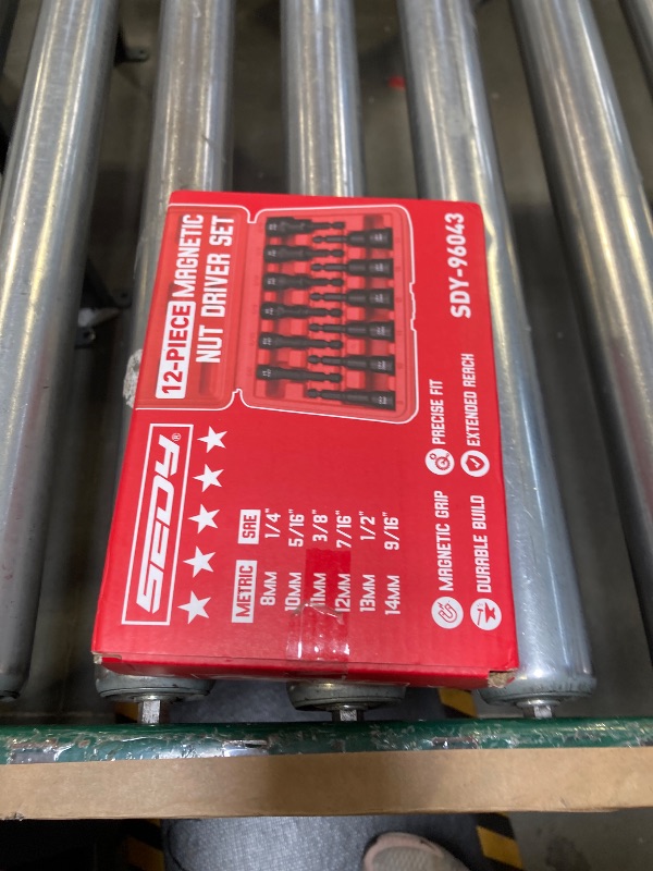 Photo 1 of 12-Piece Magnetic Nut Driver Set - Premium Impact Power Hex Nut Driver Drill Bit Master Kit, SAE & Metric, 1/4-Inch Quick-Change