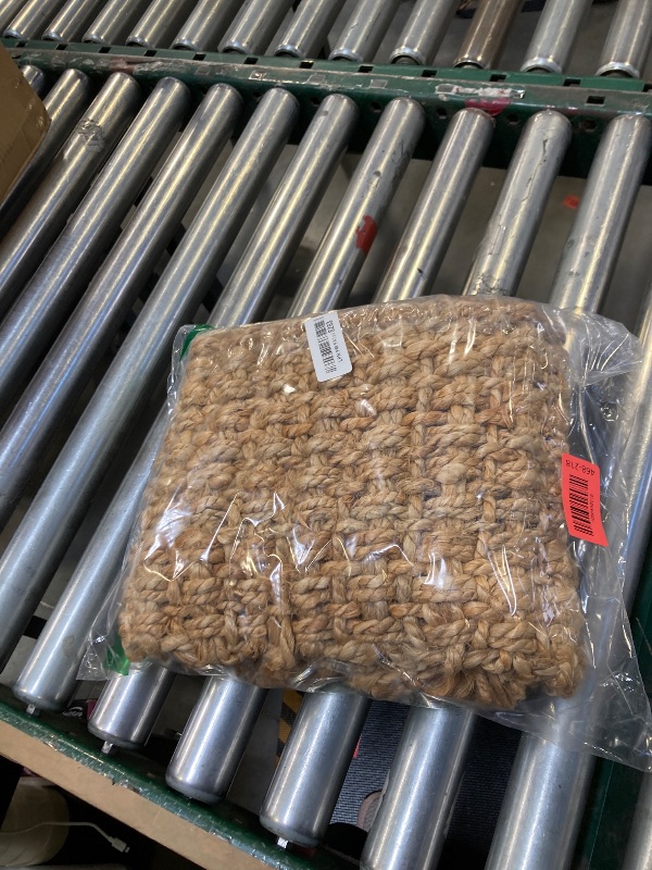 Photo 1 of Hausattire Jute Woven Area Rug 5'x8' - Natural, Hand Braided Large Farmhouse Rugs for Living Room, Dining, Kitchen | Boho Rustic Indoor Outdoor Carpet for Bedroom, Patio - 60x96 Inches