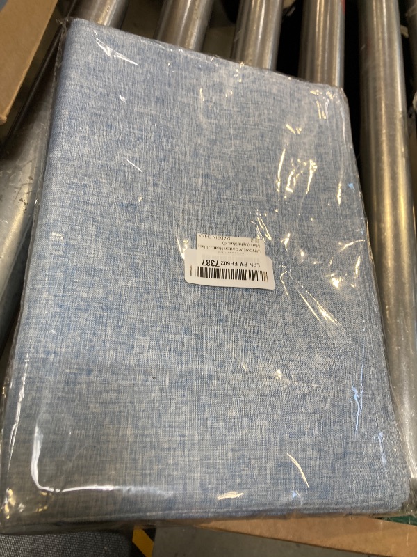 Photo 1 of LANDVIEW Cloth Placemats Set of 6, Cotton Linen Blend Machine Washable Durable Linen Table Mats, Heat Resistant Placemats Wrinkle Free Place Mats for Dining Table, Easy to Clean (Light Blue, 6)