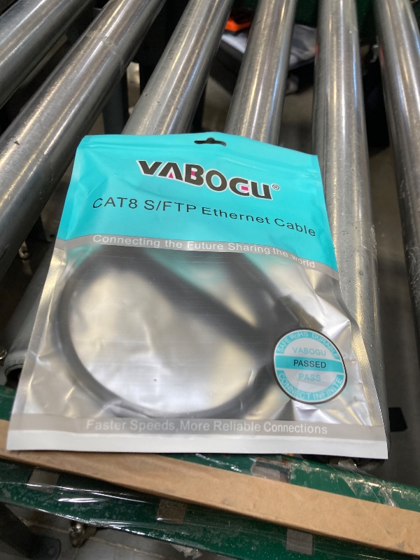 Photo 1 of Vabogu Cat 8 Ethernet Cable 1.5FT, Heavy Duty 26AWG High Speed 40Gbps 2000MHz, Gold Plated RJ45 Shielded, Weatherproof Indoor & Outdoor LAN Cable for Gaming PC PS5 Xbox Modem Router