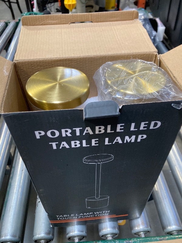 Photo 1 of 2 Pack LED Cordless Table Lamp, Portable 5000mAh Rechargeable Bedside Lamp, Touch Control Outdoor Table Lamps, 3 Color Dimmable Battery Operated Lamps for Bedroom//Restaurant/ Patio/ Outdoor - Gold