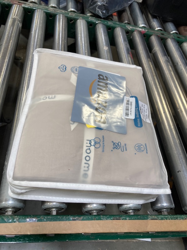 Photo 1 of MooMee Bedding Duvet Cover Set 100% Washed Cotton Linen Like Textured Breathable Durable Soft Comfy (Heathered Tannish Linen Grey, Queen 90"x90")