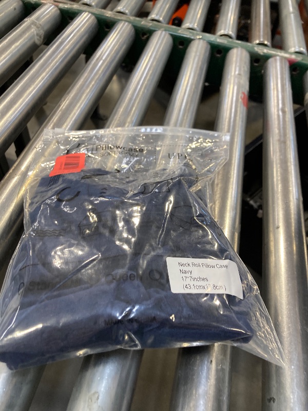 Photo 1 of Remerry 2 Pcs 17 x 7 Inches Velvet Neck Roll Pillow Cover with Zipper, Soft Bolster Pillowcases for Cylindrical Pillow (Cover Only, Bolster Not Included)(Navy Blue)