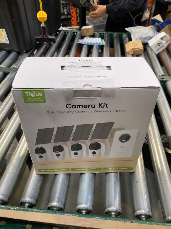 Photo 1 of TIEJUS 3K 4MP Security Cameras Outdoor Wireless, Solar Powered Cameras for Home Security, No Subscription, Smart Detection, Color Night Vision, 2-Way Talk, 2.4/5GHz WiFi, 32GB Local Storage