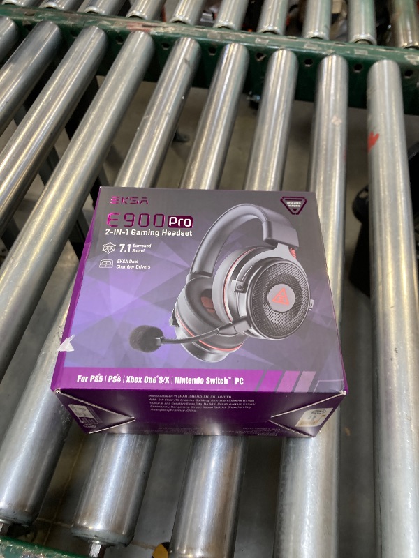 Photo 1 of EKSA E900 Pro USB Gaming Headset for PC - Computer Headset with Detachable Noise Cancelling Mic, 7.1 Surround Sound, 50MM Driver - Headphones with Microphone for PS4/PS5, Xbox One, Laptop, Office