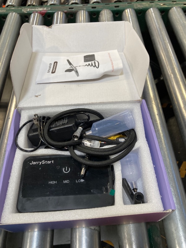 Photo 1 of JarryStart Airbrush Kit with Air Compressor, Intuitive 50 PSI High Pressure Air Brush with 0.2/0.3/0.5mm Nozzles & Cleaning Sets, Perfect for Modeling, Painting, Nails, Makeup, Cake Decorating