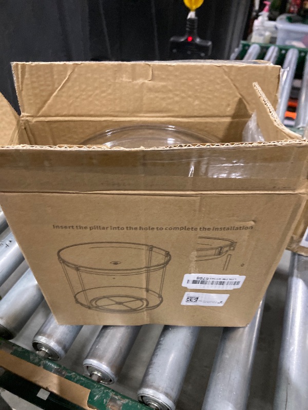 Photo 1 of 2-Pack 2-Tier Clear Lazy Susan Turntable Organizer, 9.5" Rotating Spice Rack for Kitchen Cabinet, Countertop Tray for Bathroom & Vanity to Organize Makeup, Perfume and Jewelry