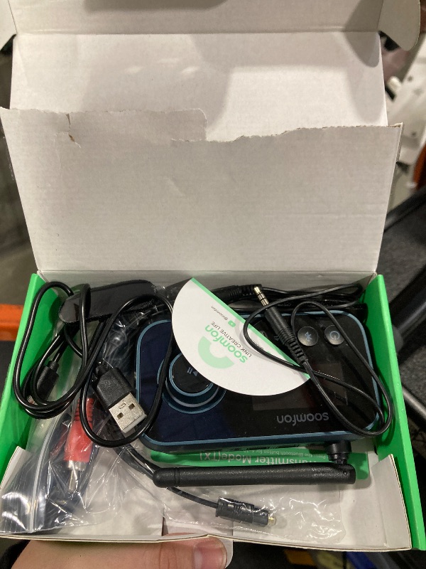 Photo 1 of SOOMFON Bluetooth Transmitter for TV 3-in-1 Bluetooth 5.0 Transmitter Receiver for TV to 2 Headphones with LCD Display Adjustable Volume, Optical AUX RCA Bypass for Home Stereo Speaker