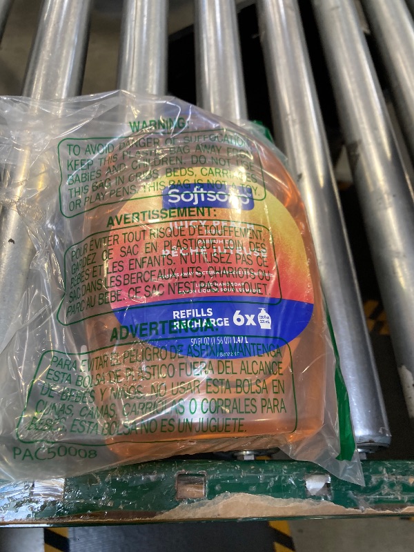 Photo 1 of Softsoap Juicy Peach Liquid Hand Soap, Kitchen and Bathroom Hand Soap, Rich Fruity Scent, 50 fl oz Refill Bottle