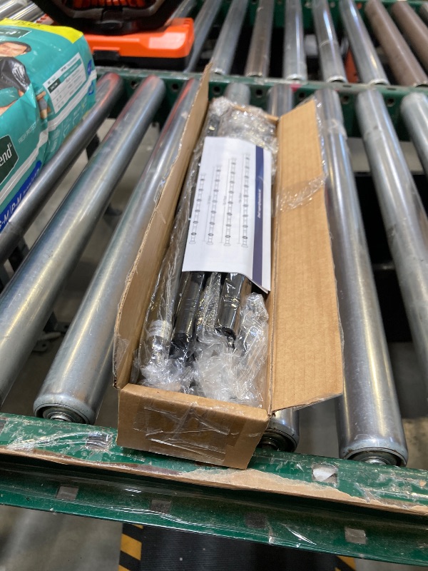 Photo 1 of ENJOYBASICS 2 Pack No Drill Curtain Rods for Window 28 to 48 Inches, 5/8 Inch Diameter Renter Friendly Drapery Rod with Adhesive Brackets without Drilling, Adjustable from 27 to 52 Inches, Black