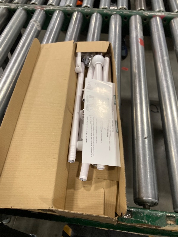 Photo 1 of 2 Pack White Curtain Rods for Windows 40 to 62 inch, 5/8 inch Diameter Metal Standard Drapery Rod Set with Bracket, Heavy Duty Adjustable Window Curtain Rod for Living Room, Easy Install