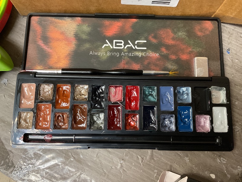 Photo 1 of ABAC 24-Color Magnetic Cat Eye Gel Polish Set,Winter Collection Solid No-Spill Cream Gel with Pro Brush,HEMA-Free Cruelty-Free Nail Art Kit