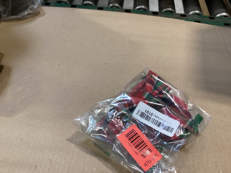 Photo 1 of ADOGGYGO Christmas Dog Collar with Bow, Adjustable Cotton Red Green Plaid Bowtie Dog Christmas Collars for Small Medium Large Dogs Pets (Small, Xmas)