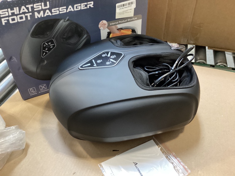 Photo 1 of ALLYOUGER Shiatsu Foot Massager with Heat,Vibration,Air Compression and Deep Kneading for Plantar Fasciitis, Neuropathy,Improve Foot Wellness,Gifts for Women & Men?Black?