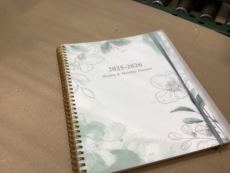 Photo 1 of 2026 Planner - Planner 2026 from January 2026 to December 2026 with 12 Monthly Tabs, Flexible Cover, Inner Pocket, 8.5" x 11", Teal Flowers
