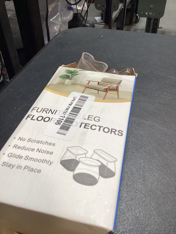 Photo 1 of 28Pcs Chair Leg Floor Protectors Square for Hardwood Floors Silicone Caps Felt Furniture Pads Covers Clear Chair Sliders, Protect The Floor from Scratches(Fit:1-1/16" ~ 1-5/8")