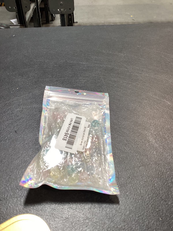 Photo 1 of 100pcs Crackle Glass Beads 10mm Round Crystal Glass Spacer Crafts Beads for Jewelry Making Necklace Bracelet Earrings DIY Crafts(Mix Light Colors)