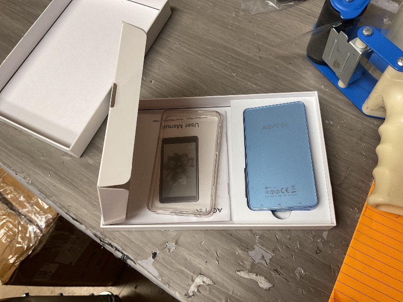 Photo 1 of AGPTEK 96GB MP3 Player with Bluetooth and WiFi, T08X 4'' Android 14 MP4 Music Player with Spotify, Audible, APP Store, Up to 1TB, Blue