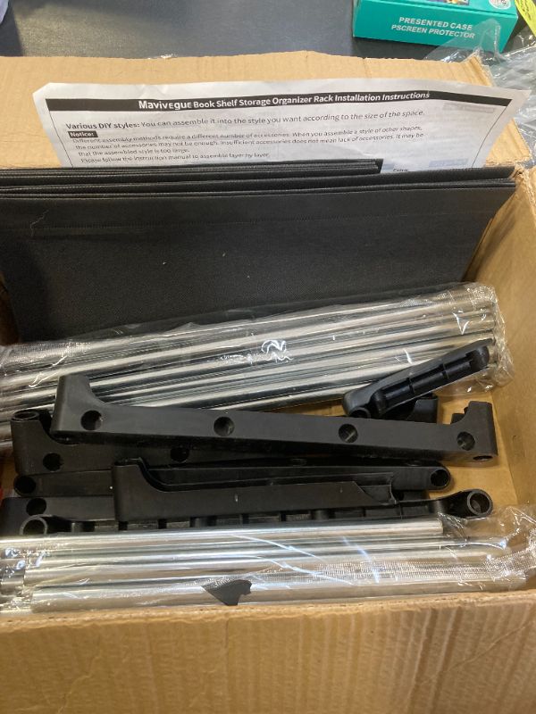 Photo 1 of Mavivegue Book Shelf, 12 Cube Storage Organizer, DIY Bookcase, Metal Bookshelf,Tall Book case for Bedroom, Living Room,Office,Closet, Black Cubicle Rack