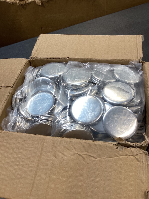 Photo 1 of 200 Sets 58mm/2.25 inch Button Maker Supplies, Pin Back Button Parts for Button Maker Machine 58mm, Including Metal Covers, Plastic Back Covers, Clear Plastic Film&Blank Paper