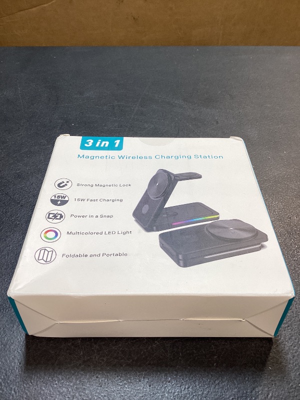 Photo 1 of 3 in 1 Magnetic Wireless Charger for Samsung, Foldable Android Charging Station for Samsung Galaxy S25 Ultra/Z Fold7/Flip7/S24, Watch Charger for Galaxy Watch Ultra/8/7/Buds (for Travel)