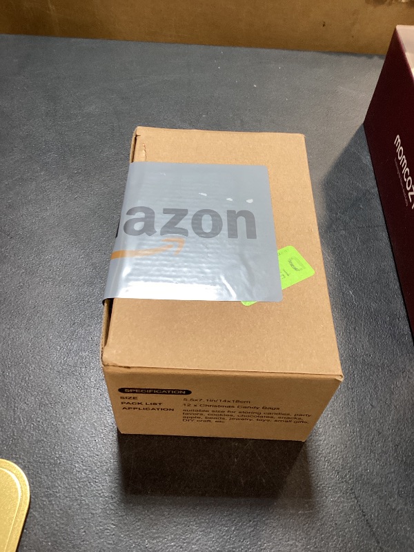 Photo 1 of 12Pcs Burlap Christmas Gift Bags with Drawstring, 5.5x7in 3D Doll Buffalo Plaid Christmas Goody Gift Candy Bags, Small Xmas Linen Treat Bag Xmas Gifts Wrapping Bag Holiday Party Favor Decor Santa Sack