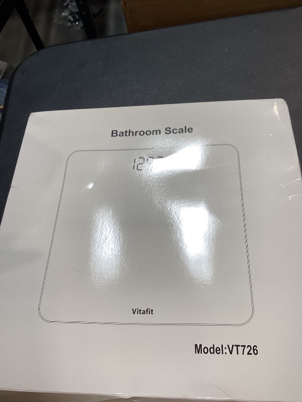 Photo 1 of Vitafit Scale for Body Weight, High Accuracy 0.1lb by Our Professional Factory Since 2001, Digital Weight Scale LED and Step On, 3*AAA Batteries Included, 400lb/182kg, Spray Silver Black