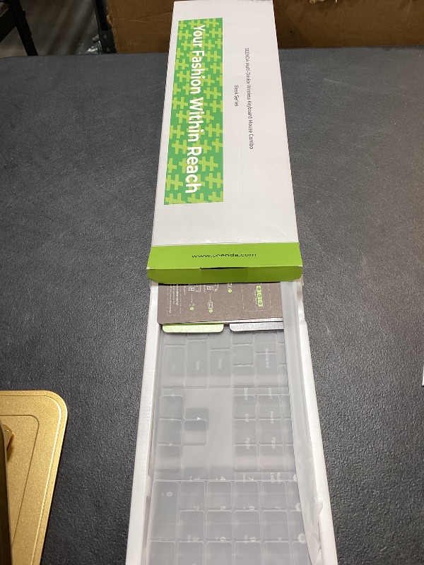 Photo 1 of seenda Wireless Bluetooth Keyboard and Mouse Combo, SKM64-3 Rechargeable Slim Quiet Keyboard Mouse, 3 Multi-Device Connection, Compatible for Windows, Mac, MacBook, iPad, Tablet, Black Gray