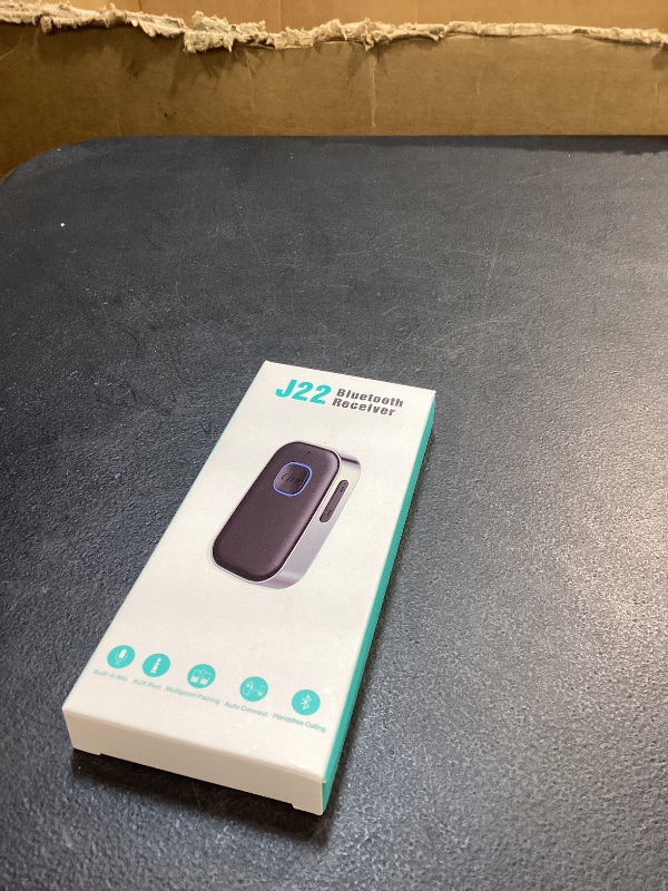 Photo 1 of COMSOON Bluetooth Receiver for Car, Noise Cancelling 3.5mm AUX Bluetooth Car Adapter, Wireless Audio Receiver for Home Stereo/Wired Headphones, Hands-Free Call, 16H Battery Life - Black+Silver