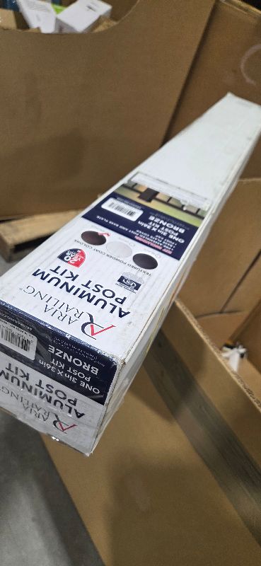 Photo 1 of 3 In. X 3 In. X 36 In. Bronze Powder Coated Aluminum Deck Post Kit