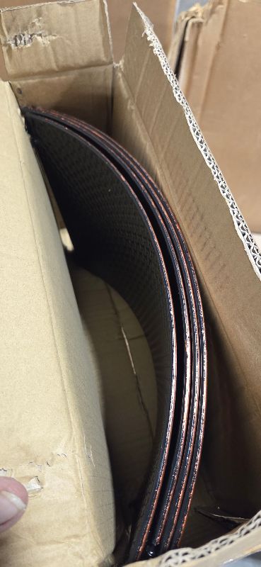 Photo 1 of Lanpn Metal Christmas Tree Collar 20 inch, Christmas Tree Ring Collar for Small Mini Pencil Xmas Stand Cover Real Artificial Trees Indoor Outdoor Decoration (Bronze, Twill Weave)