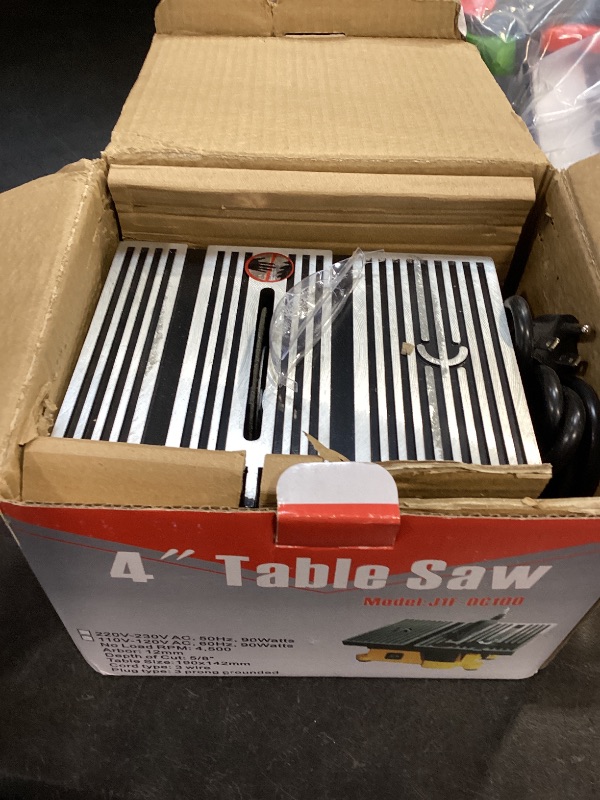 Photo 1 of 4" 60W MINI ELECTRIC TABLE SAW BENCH TOP GREAT ELECTRIC HOBBY CRAFT TABLE SAW DIY Power Tool Work Bench Stand Circular 2 PIECES Blades