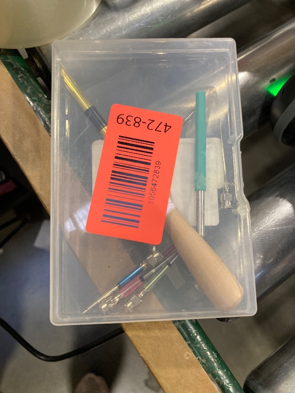 Photo 1 of 12 Pcs Punch Needle Kit, Embroidery Punch Needle Tool Wooden Handle Embroidery Tool Punch Needle Threader Set for Adults Beginner Yarn Floss Cross Stitching